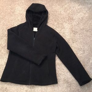 FADED GLORY Black Fluffy Winter Jacket